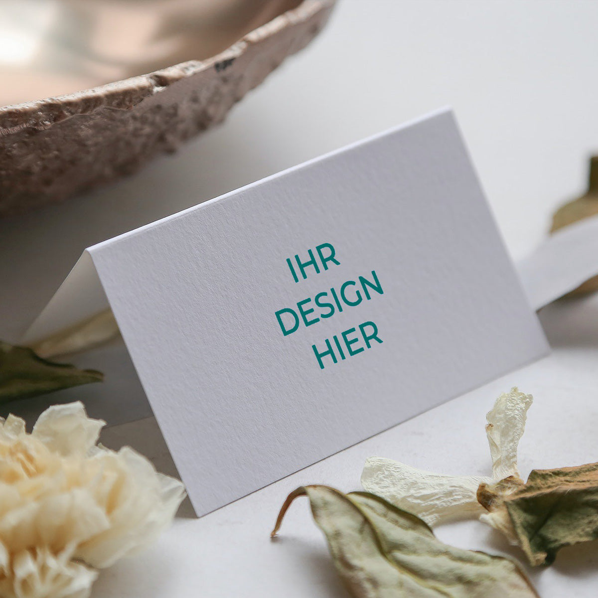 Tischkarte mit eigenem Design + Namen