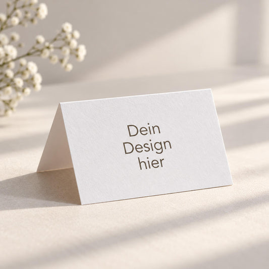 Tischkarte mit eigenem Design + Namen