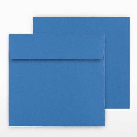 Hochwertiger Briefumschlag in Blau quadratisch