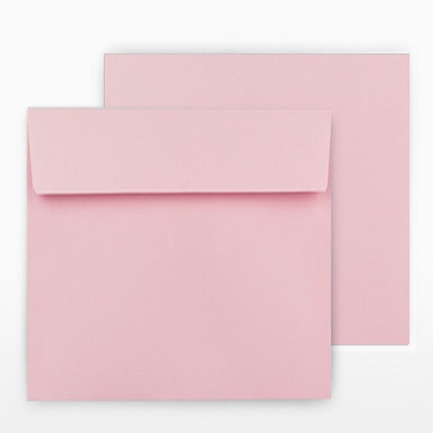 Hochwertiger Briefumschlag in Rosa quadratisch